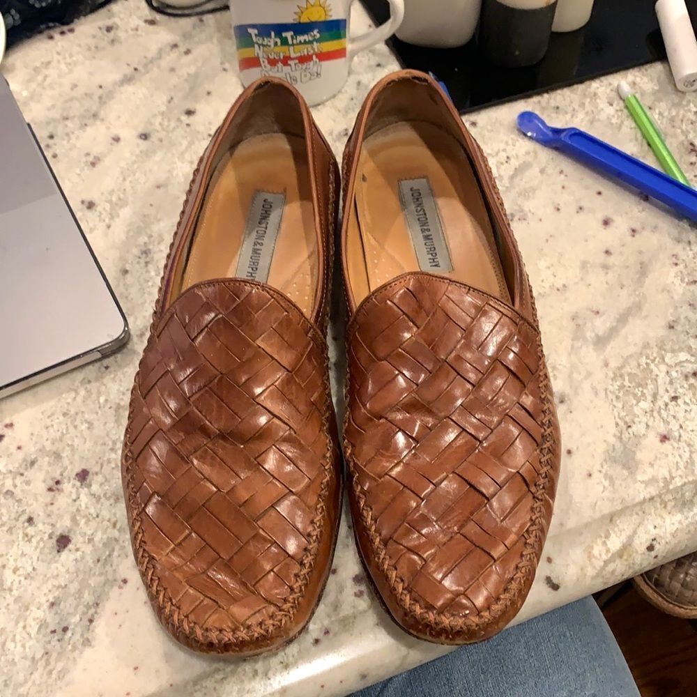 Johnston & Murphy Basket Weave Loafers sz 11